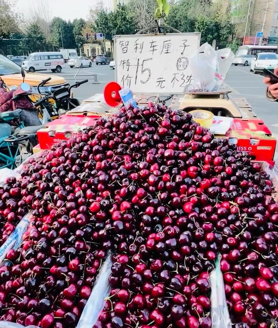 爱吃车厘子的人天塌了现在路面上有很多特便宜的车厘子，跟超市里边差的价格差的还挺多