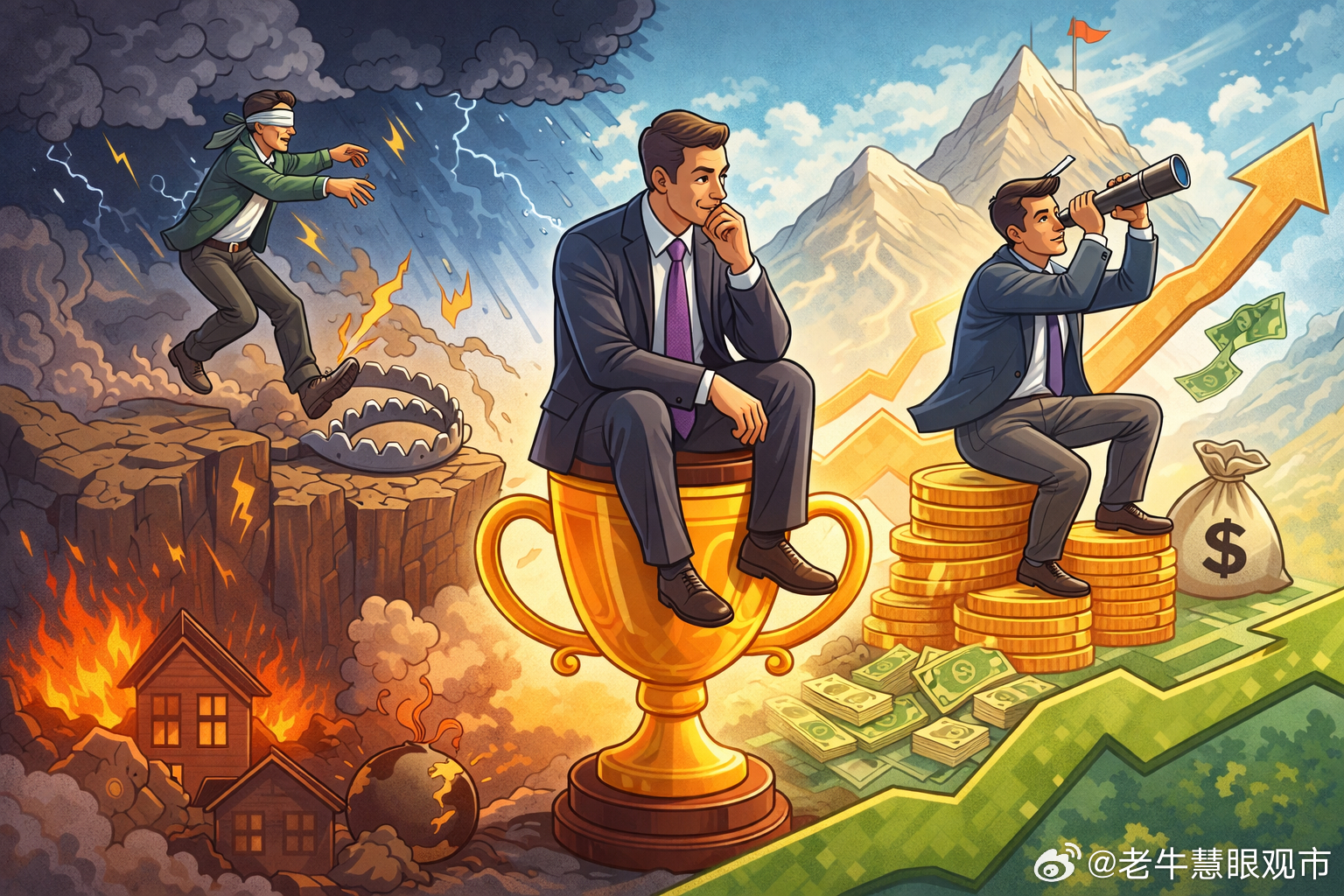 老牛的子夜沉思 真正拉开人与人差距的，从来不是努力本身，而是避开错误的能力很多人