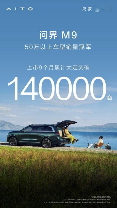 各位车友们，大新闻来了！鸿蒙智行宣布问界M9大定突破14万辆，第十万辆也顺利下线