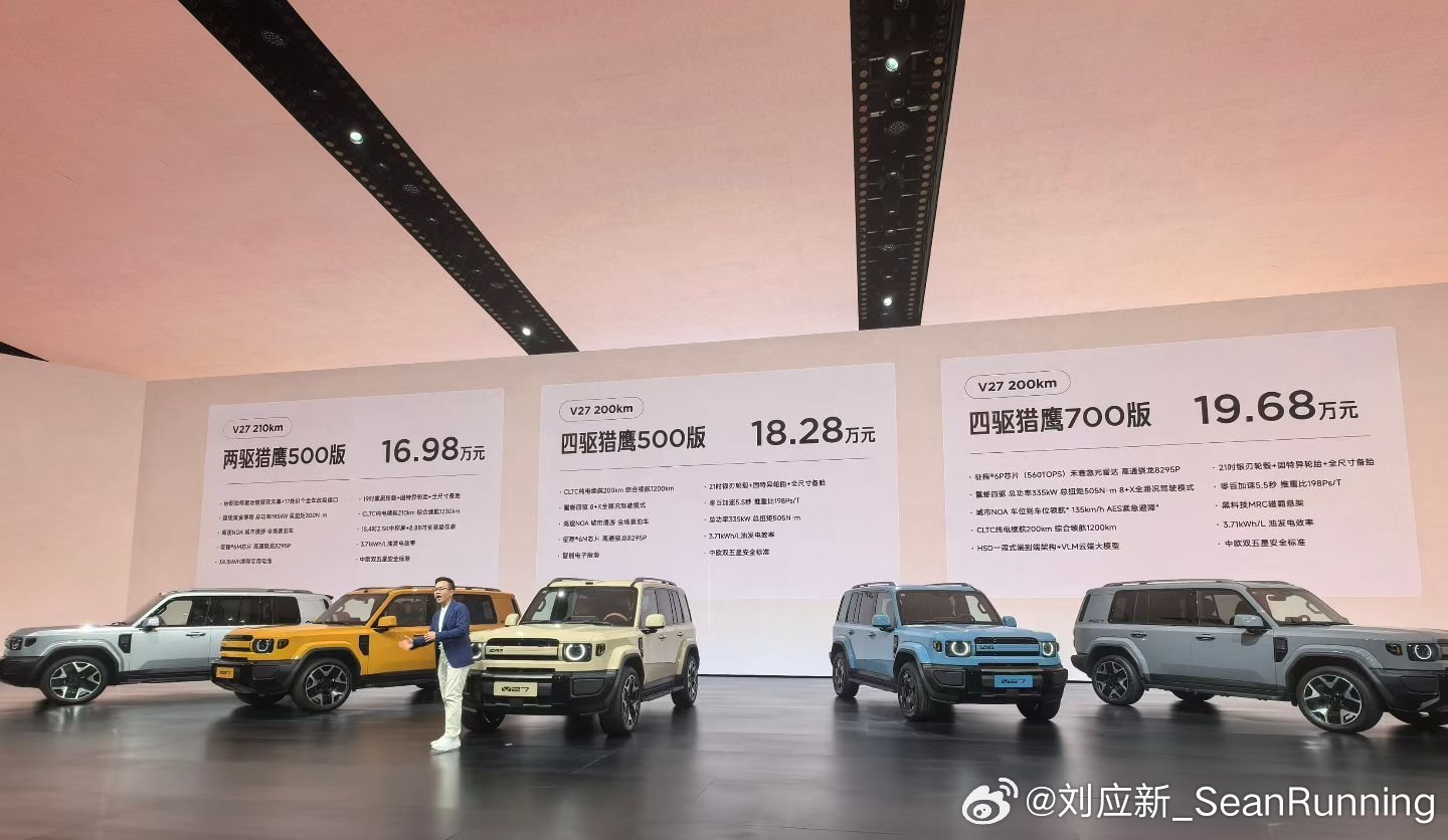 地平线HSD城野皆好开今晚iCAR V27正式上市，搭载国内首个软硬全栈自研的地