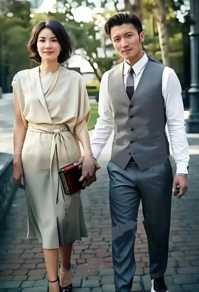 家人们快看！王菲挎着小包，脚步轻快地跟在谢霆锋身后，两人在东京机场有说有笑，这甜