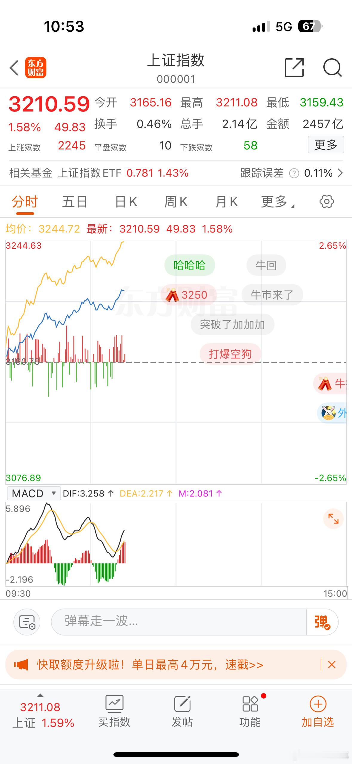 一人一句话，评价一下今天的A股[笑cry][笑cry][笑cry] 