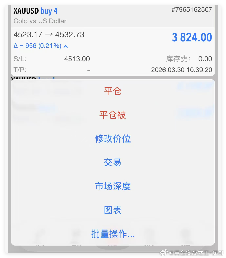 黄金4423多单，抵达4436出局，获130个点！🔥🔥下午这张4523多单，