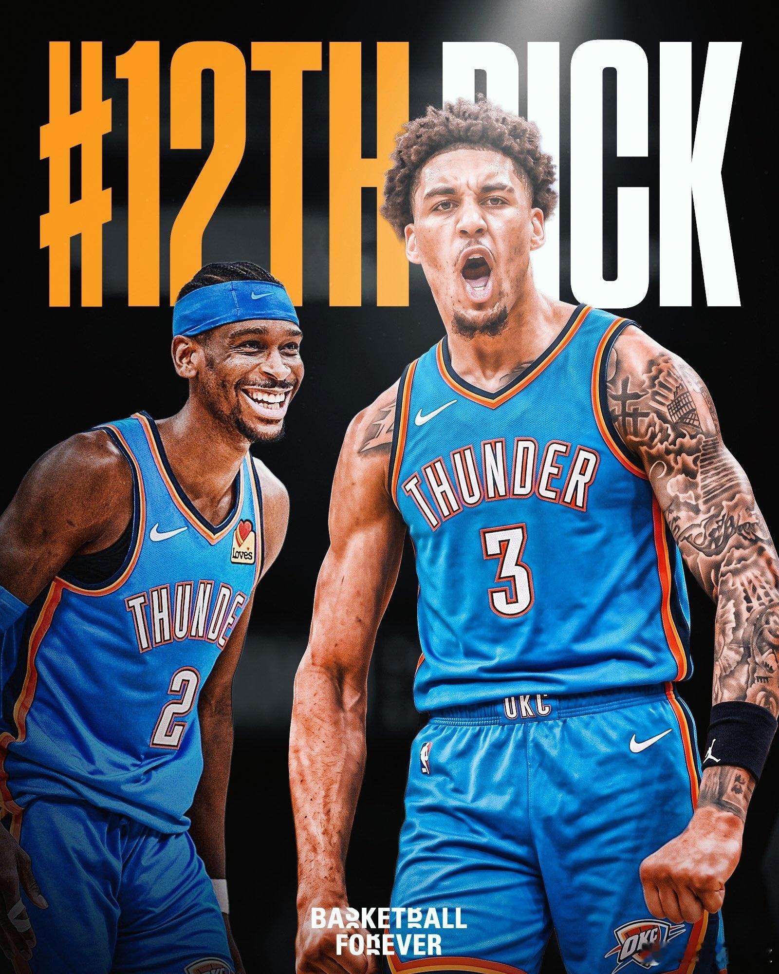 雷霆队获得了2026年NBA选秀大会的第12顺位选秀权！这个选秀权来自2019年