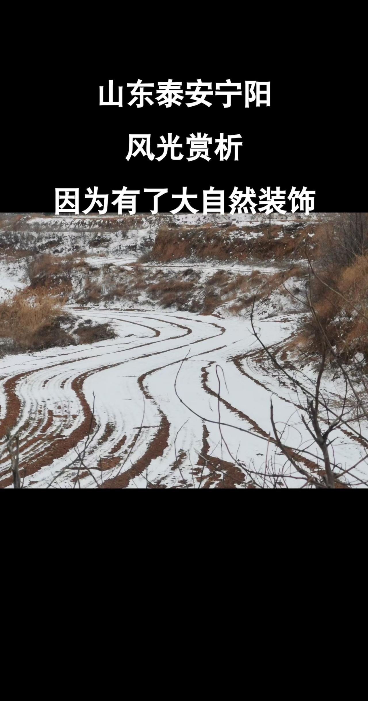 因为有了雪的装饰，辛勤耕耘成了美丽的图案。