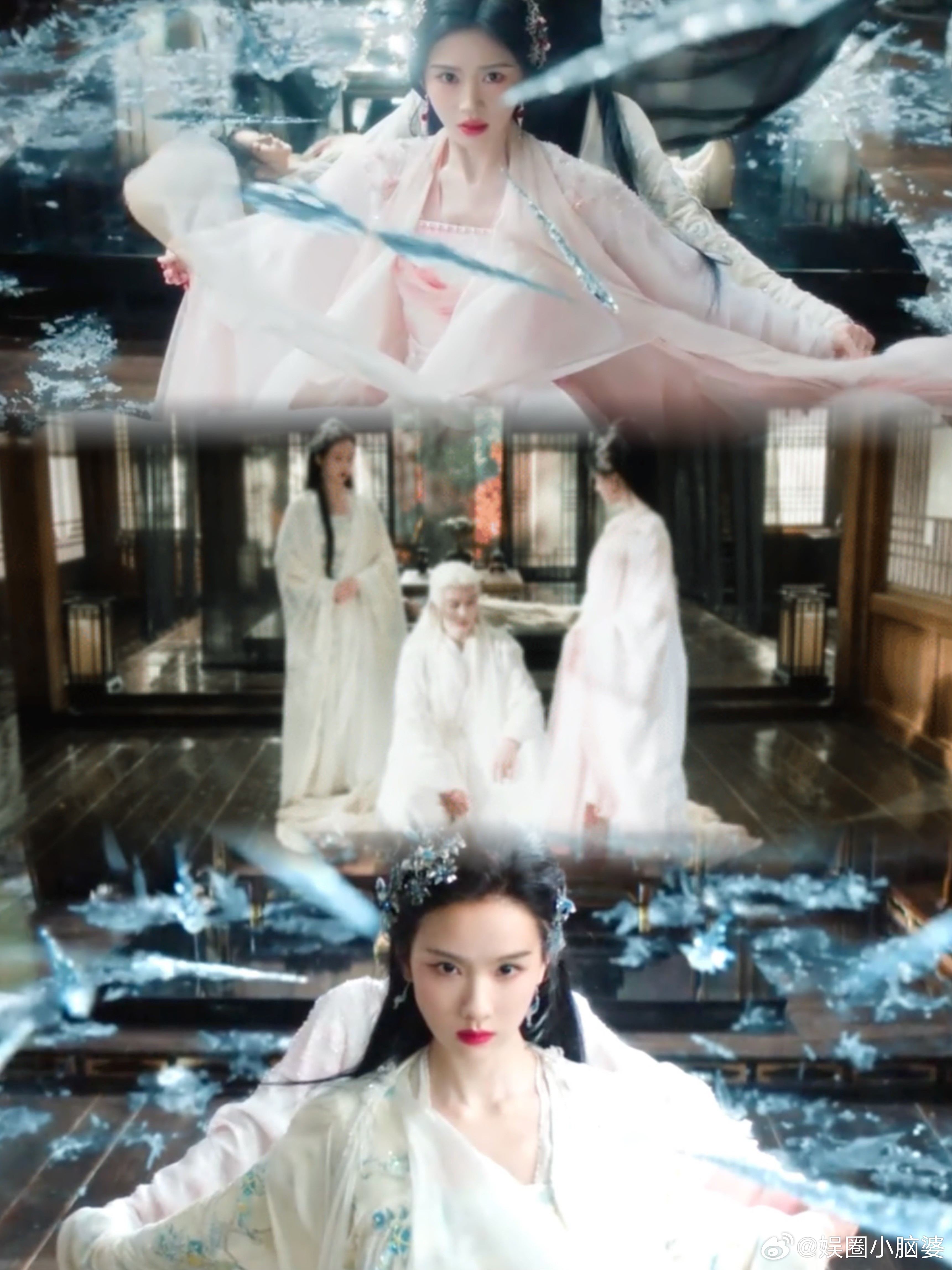 成功加入月鳞绮纪群像站位 鞠婧祎陈都灵同框氛围感拉满🥰，加上夏之光的互动感，群