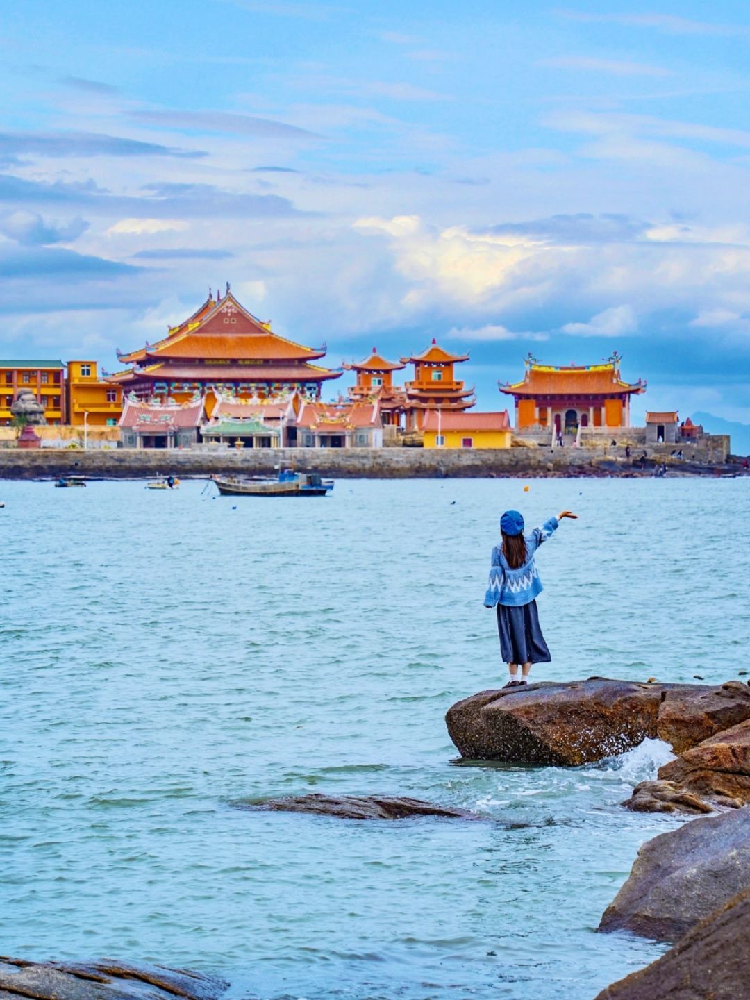 海上寺庙！在泉州洛伽寺拍到人生照片！附机位