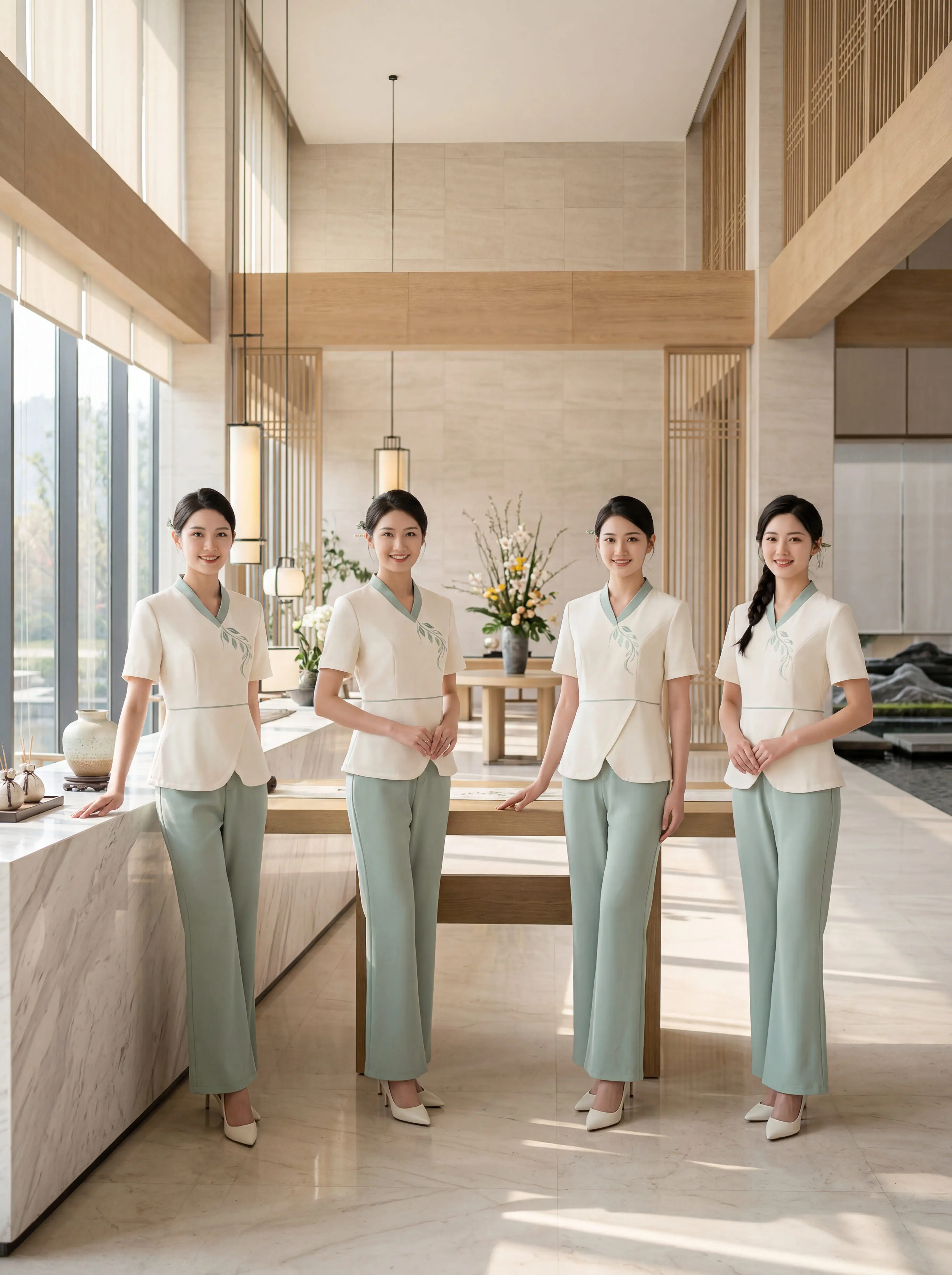 还在为老气工服发愁？这款新中式套装闭眼入。告别松垮 “病号服”，收腰版...