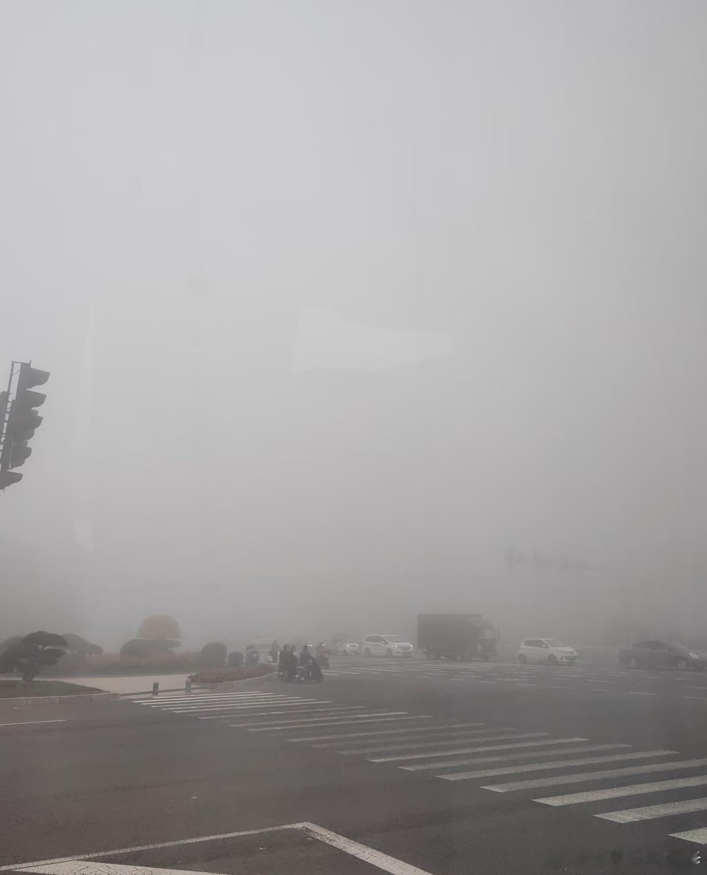 今天大雾，能见度很低 ​​​