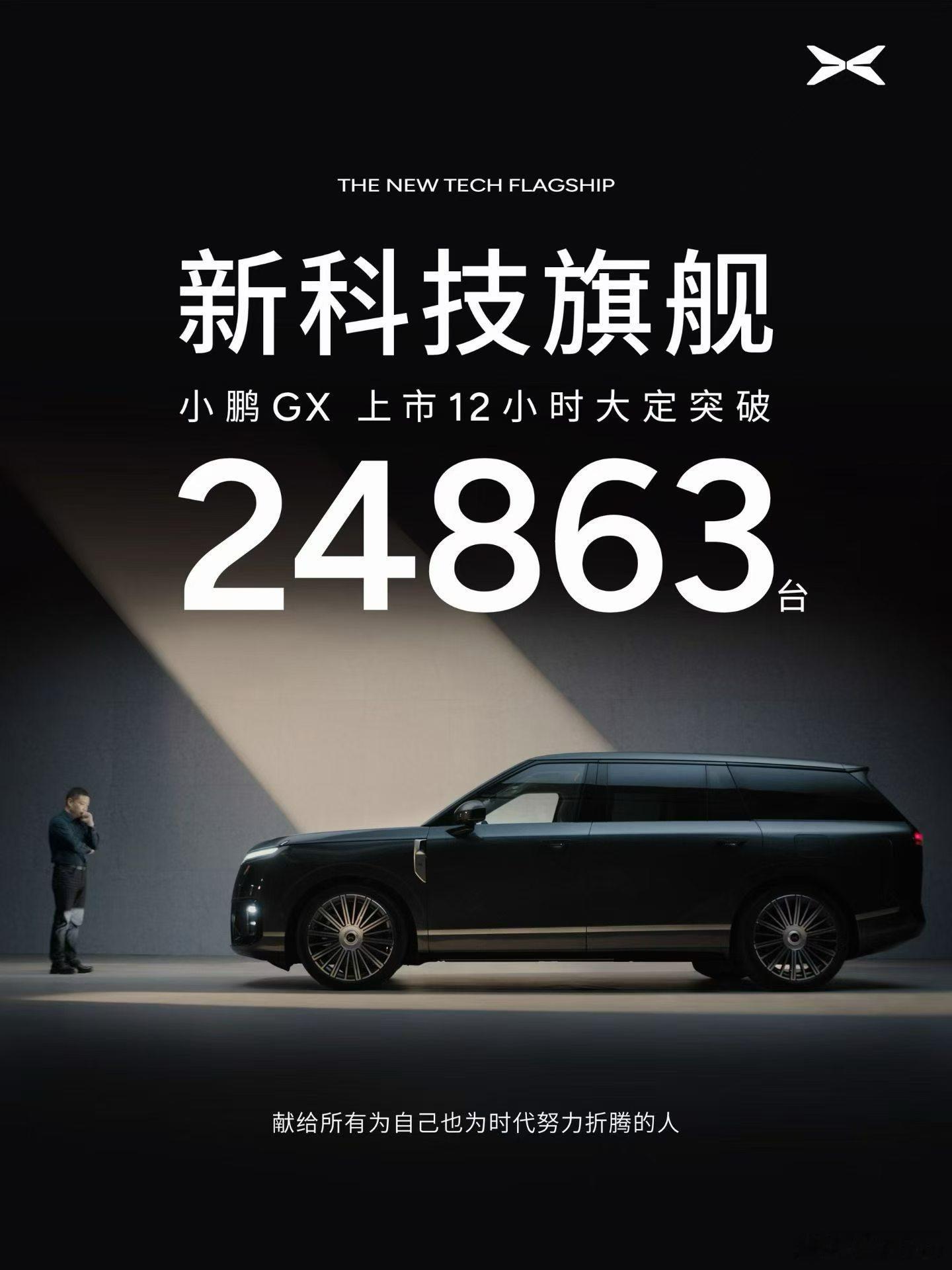 小鹏GX在12小时大定24863台如此精确！这个价格，这个配置，不火都难。我估计