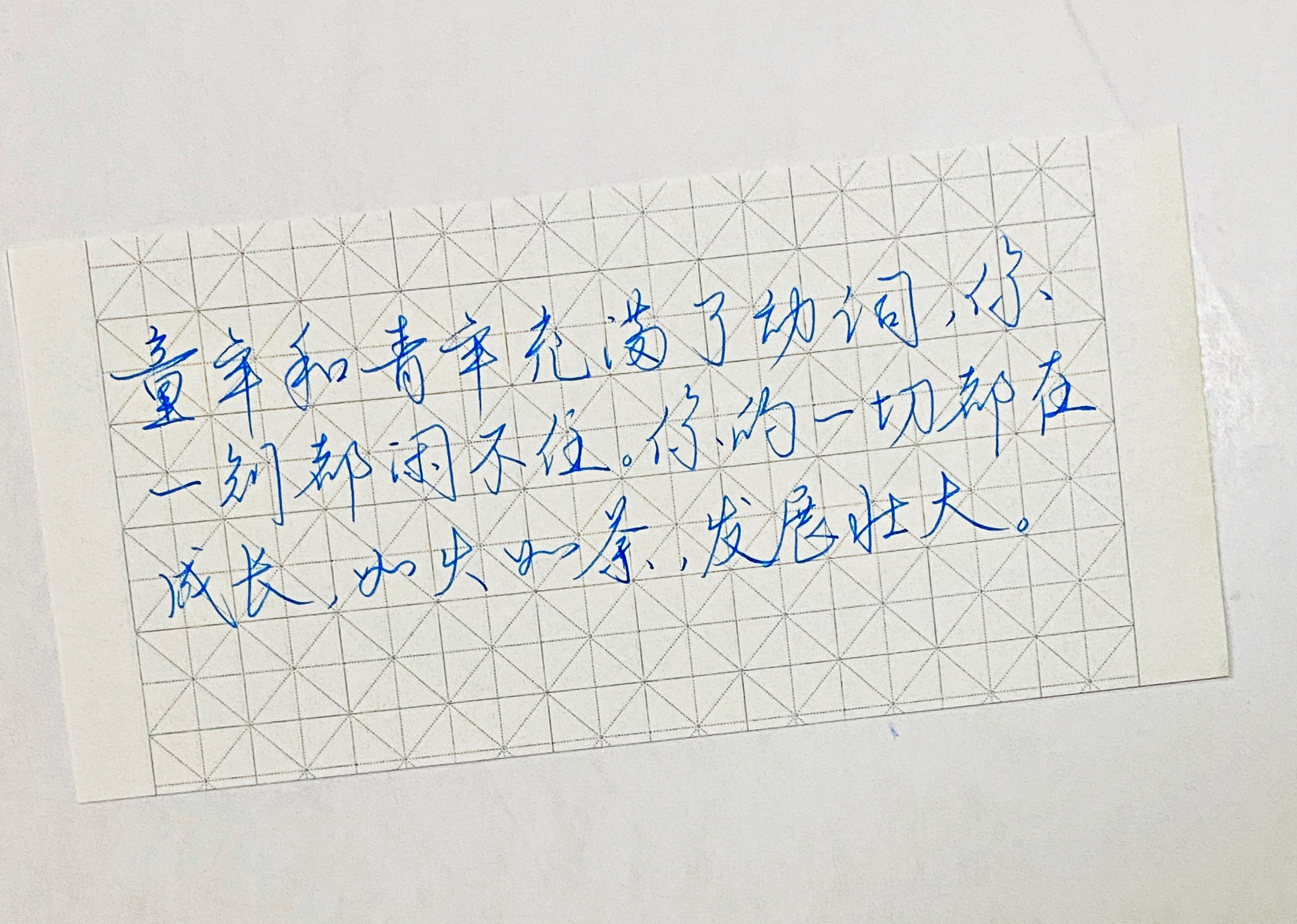 练字  生活就是一个动词 