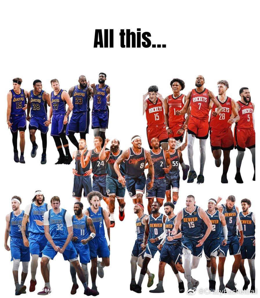 美媒发了两张图：“所有这些球队组建的豪华阵容只为了击败两个人”NBA ​​​