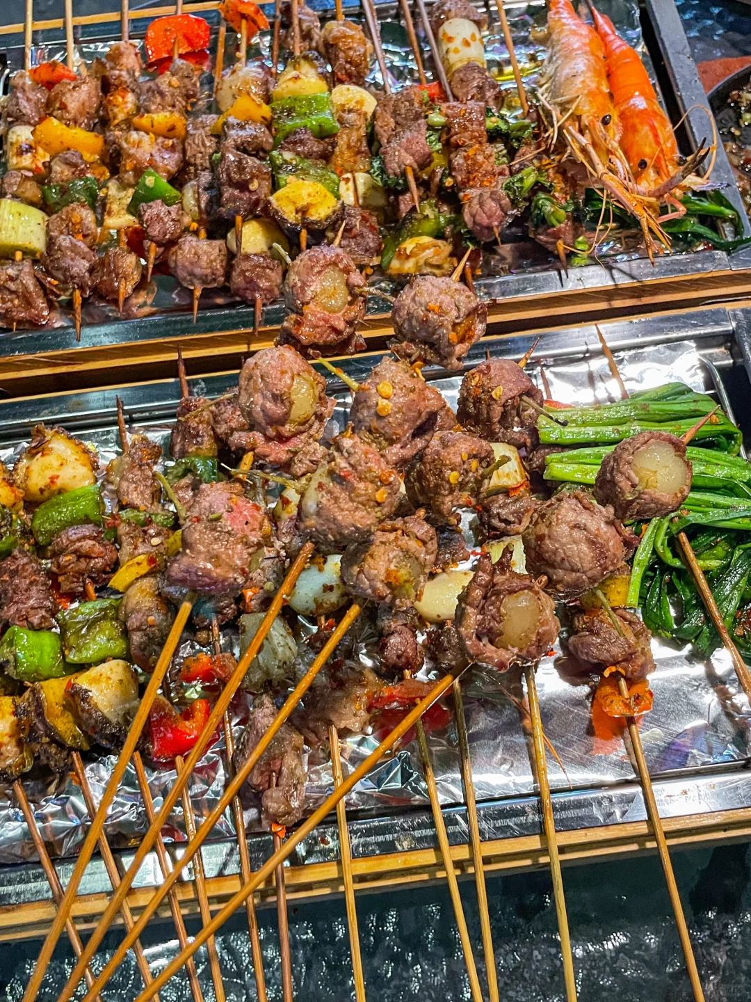 赣州水游城宝藏烤串、、泡椒牛肉连吃10串🥵