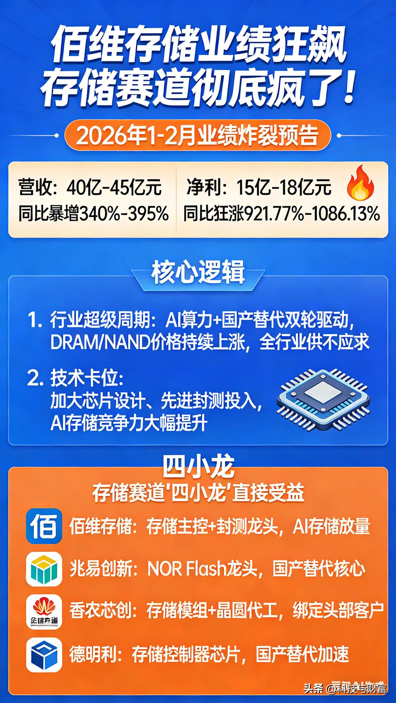 AI算力引爆存储！佰维存储1-2月净利狂涨921%，这波行情谁在吃肉？

佰维存