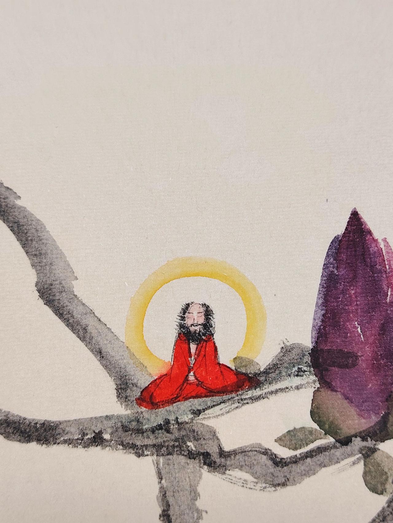 一花开五叶，结果自然成！达摩非子画鱼非子鱼花春