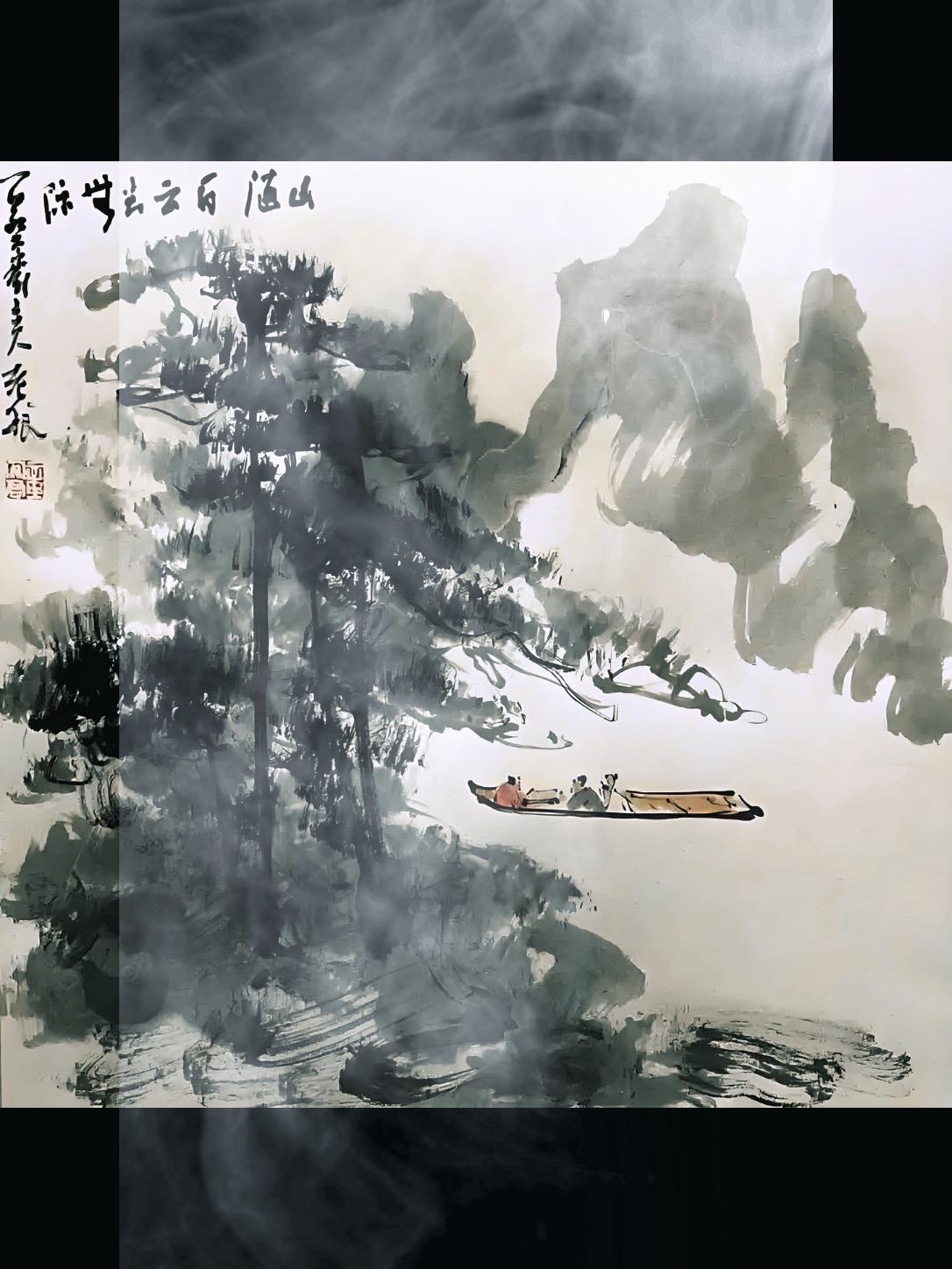 老狼国画。 山水精品