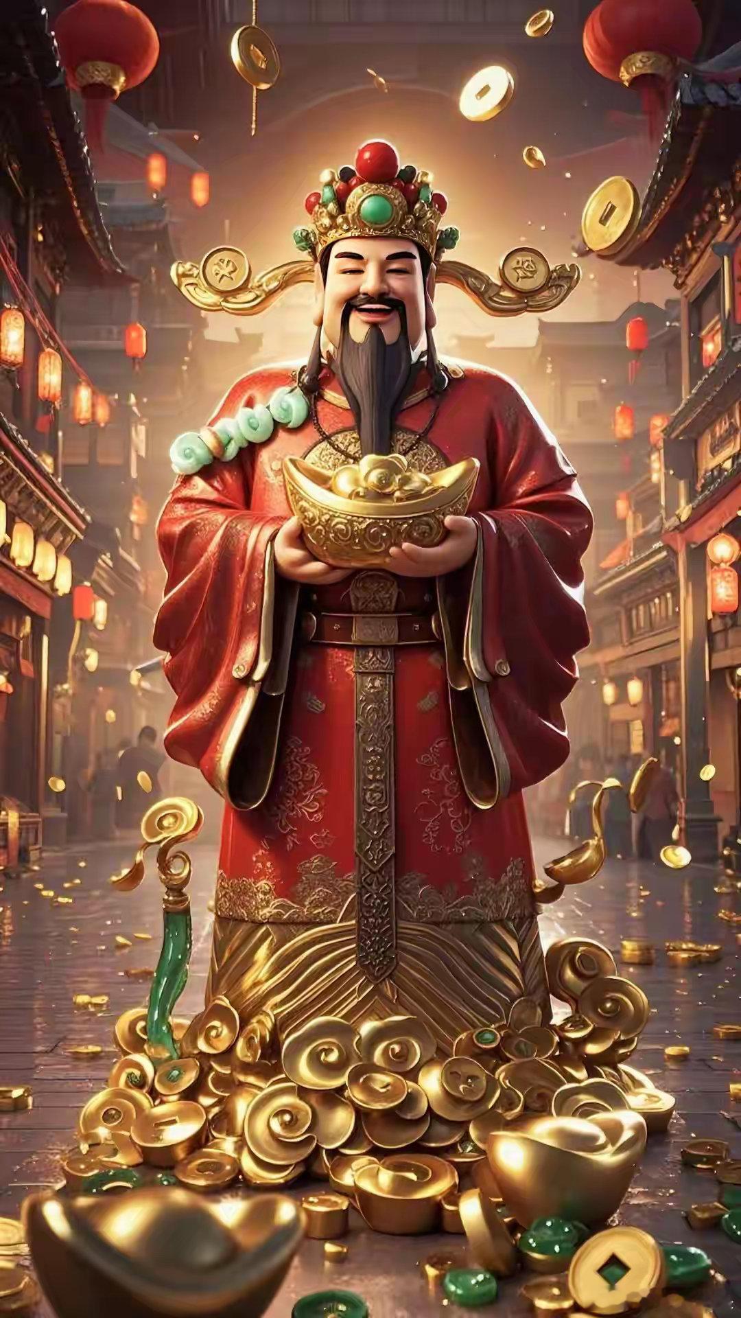 兄弟们早上起来拜拜财神，让我们人旺财旺事业旺，大家给财神点赞评论888今天大家一