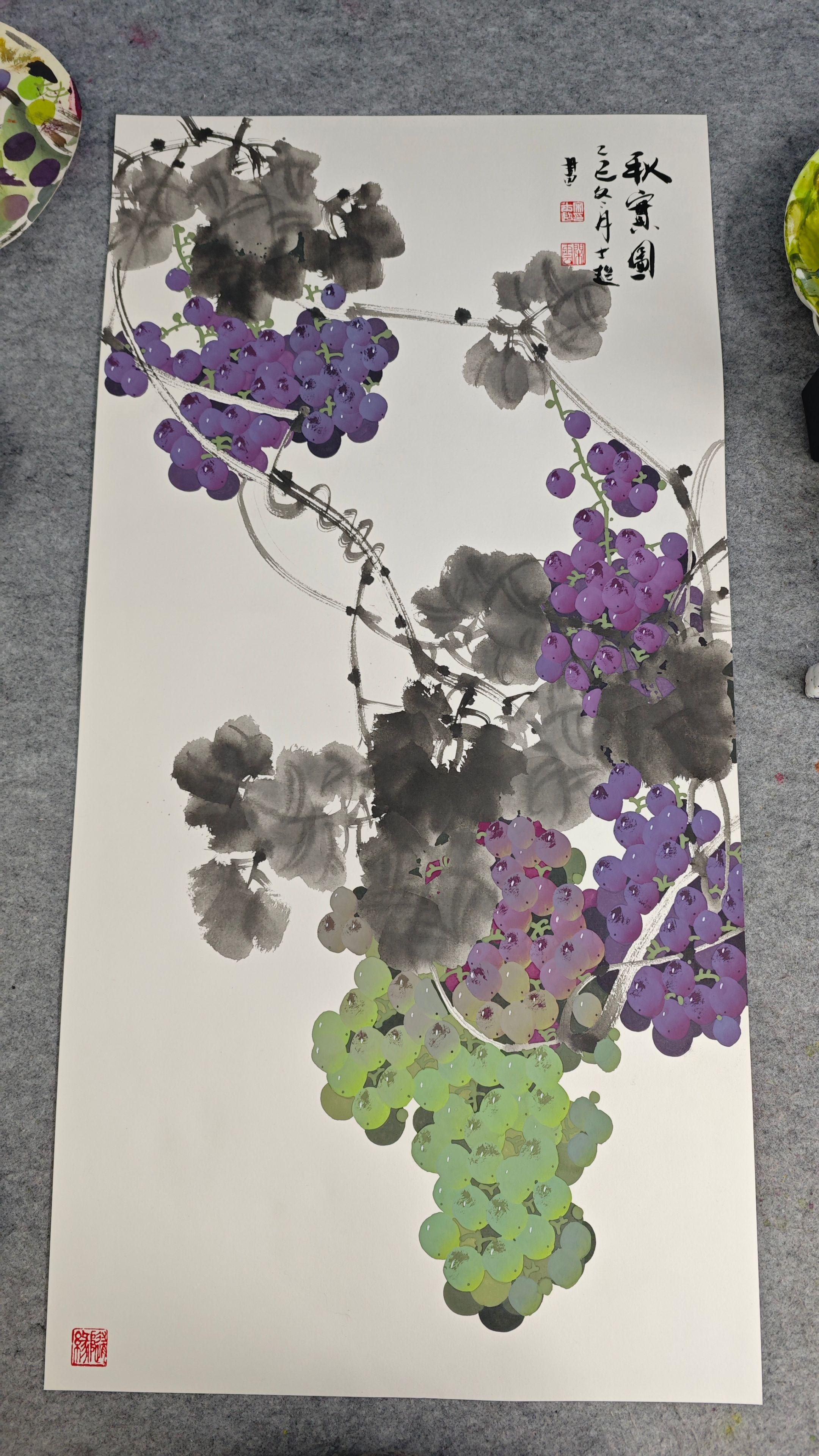 三尺葡萄  秋实图