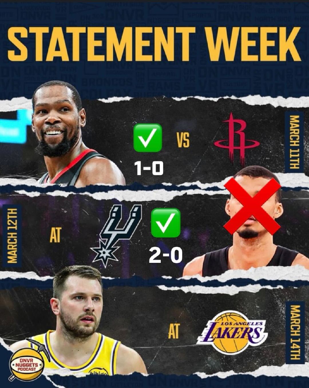 2-0！魔鬼三连还剩一场，周日能否拿下湖人？穆雷大火收汁 约基奇31分20板12