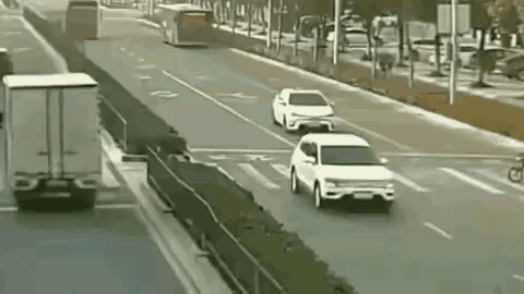 与大货车抢道，抢过去了，快了2秒；没抢过去，这辈子一下就快了几十年！你看这位，为