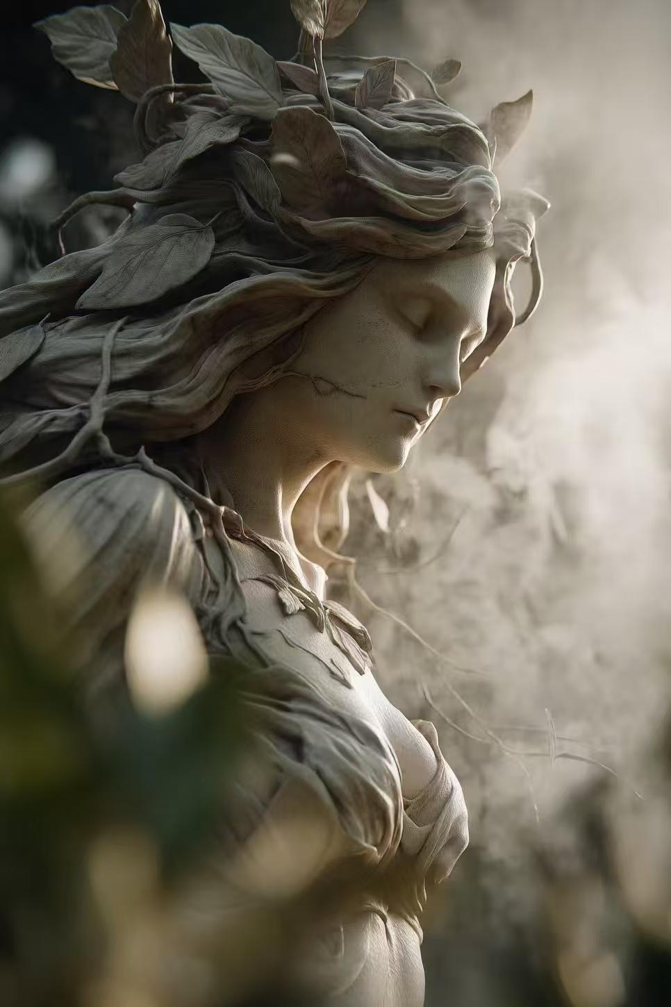 德律阿得斯（Dryads）是树木的守护精灵[玫瑰]