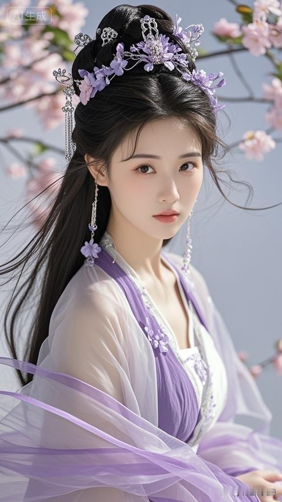 古风少女，花间仙子，唯美如画