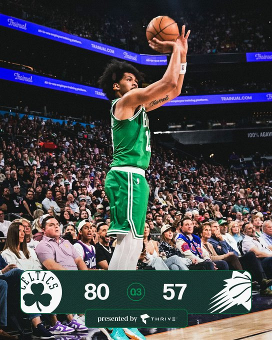 三节比赛结束，我们暂时以80-57领先进入末节！波士顿凯尔特人 ｜Differe