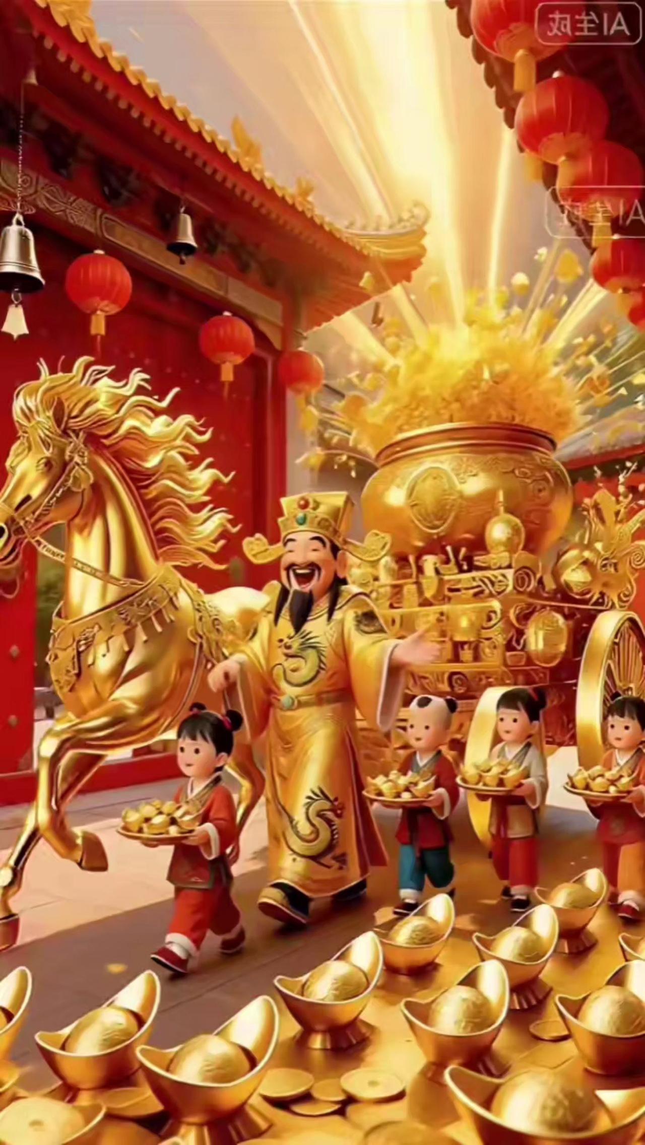 大年初二财神到