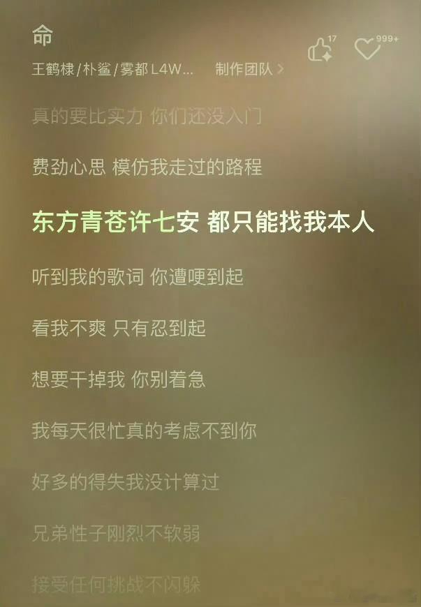 王鹤棣新歌歌词“复制人，你们复制不到我的灵魂”“费劲心思模仿我走过的路程”，你们