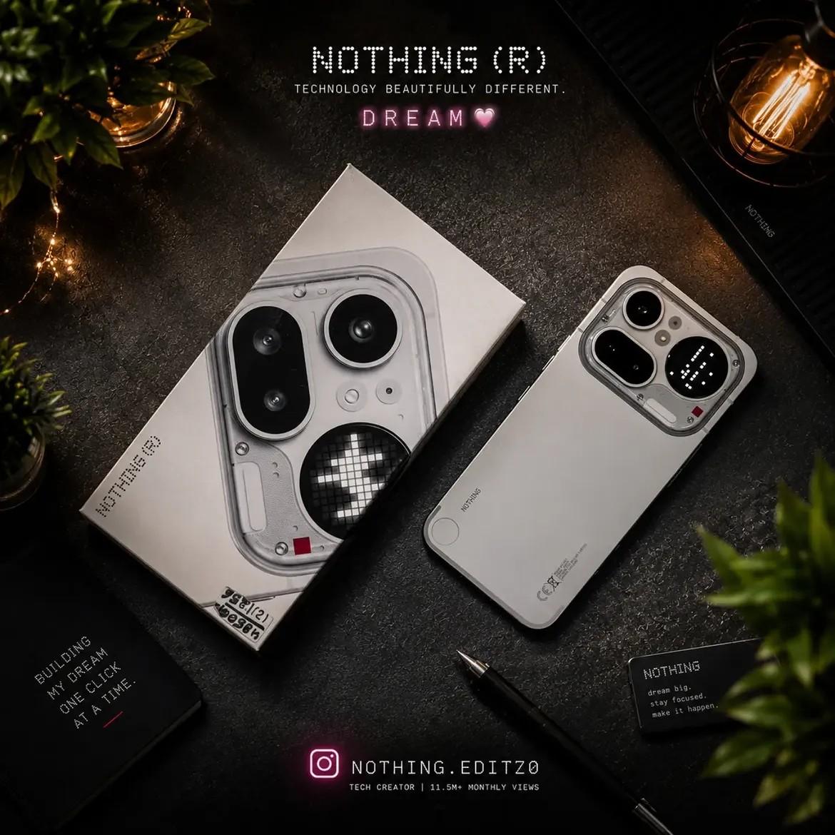 Nothing 不只是一个手机品牌，更是一种独有的格调与氛围✨
Nothing 
