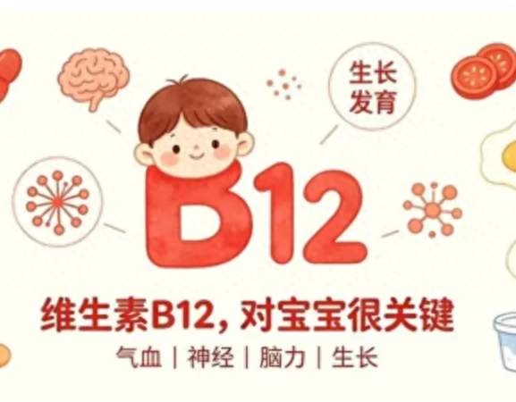 孩子长势滞后反应慢？大概率是缺乏维生素B12