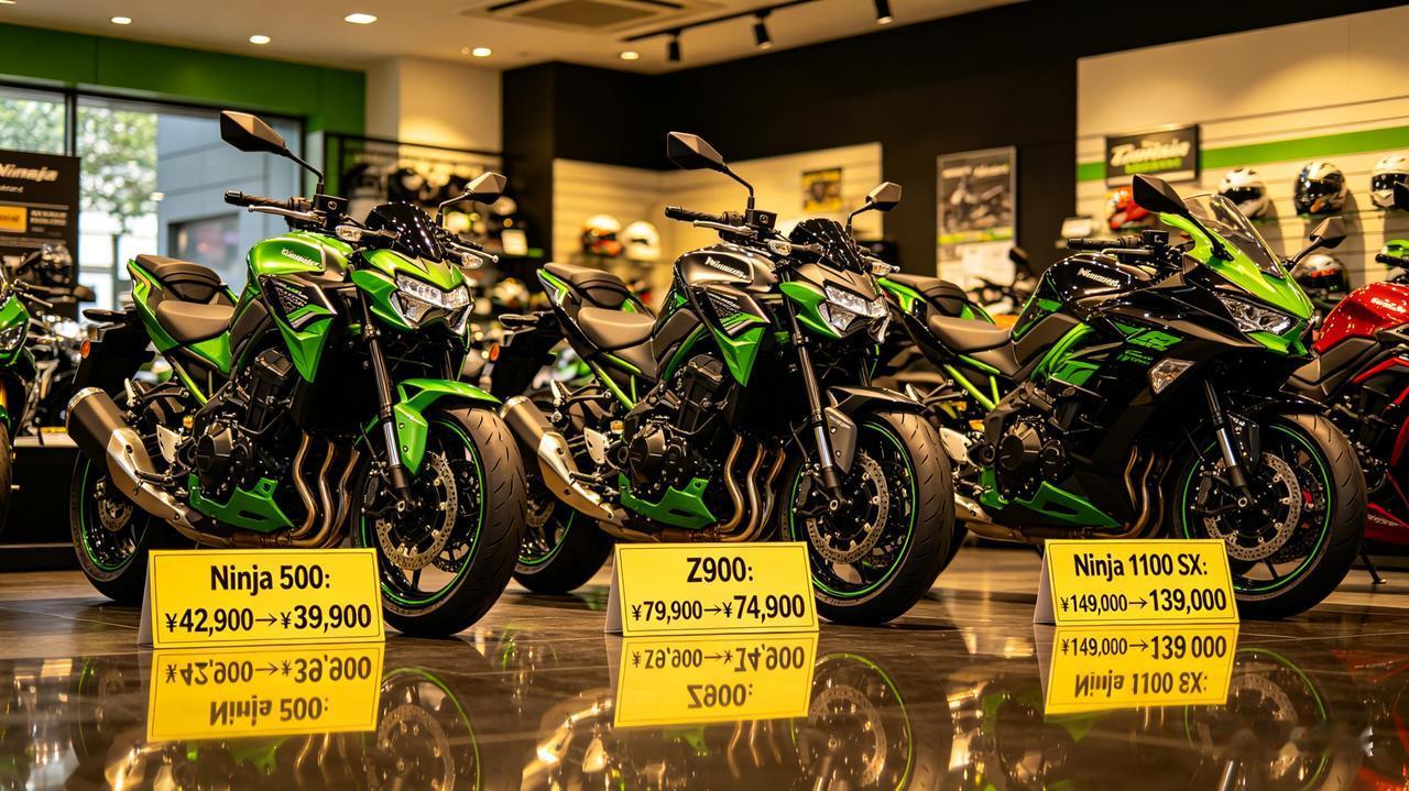 谁也没料到，川崎会突然来这么一手。

没有任何预告，川崎摩托全系车型，直接官方降