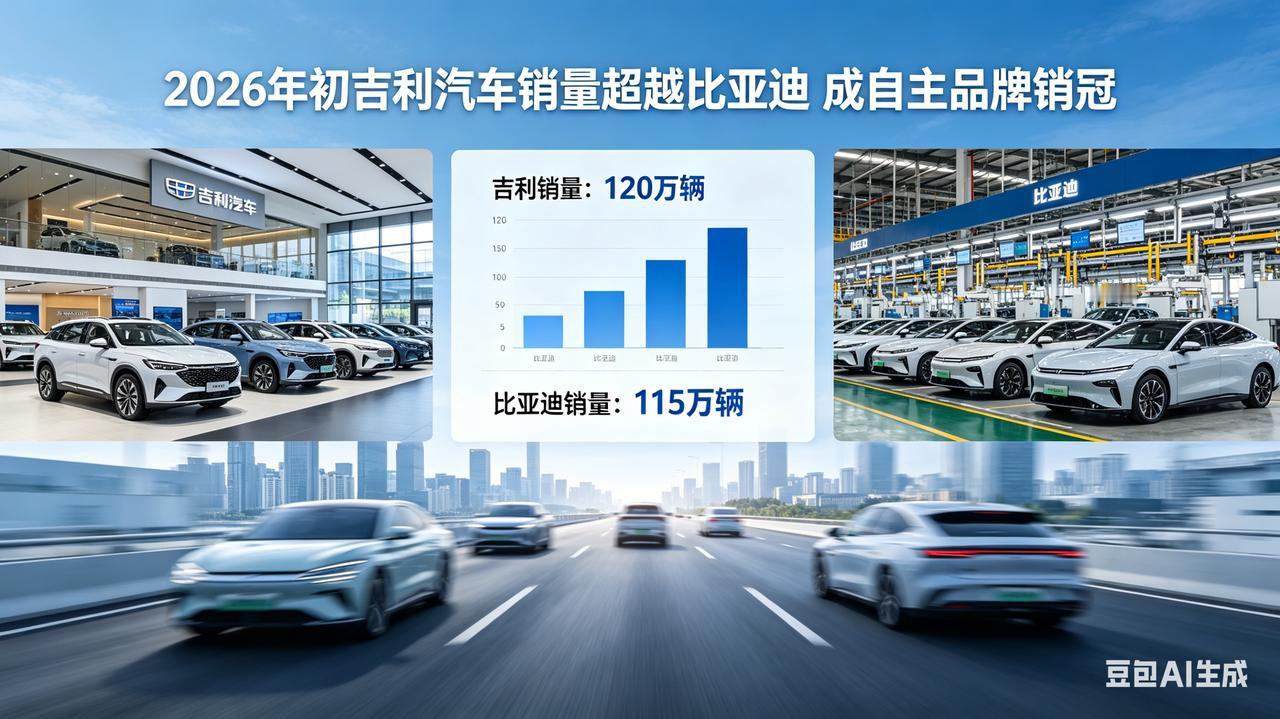 📣2026开年车市大反转：吉利连超比亚迪两个月成自主销冠

2026年车市一开
