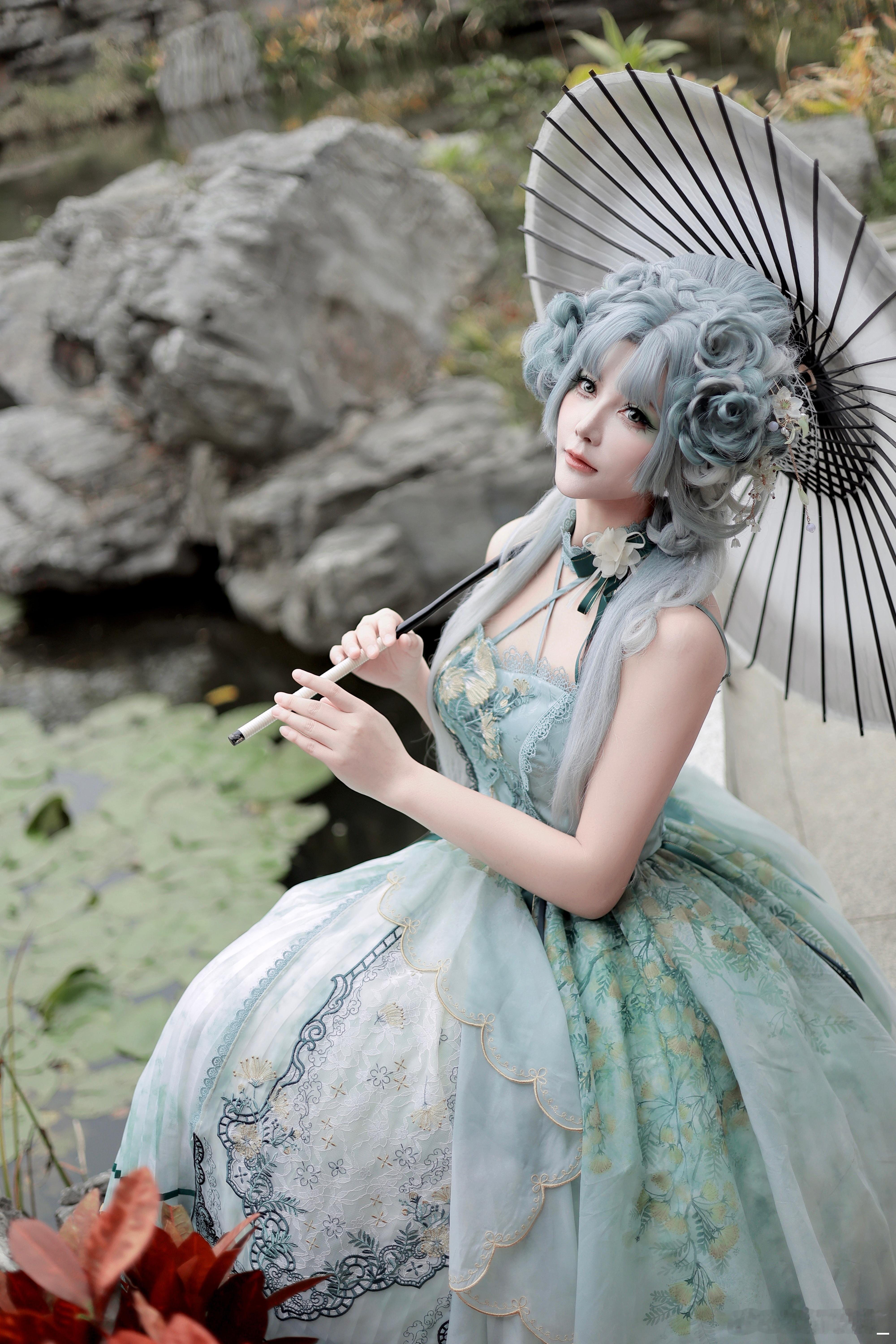 拽妃—叶澜依奈酱把我拍得美美嘟化妆摄影lolita装扮lolita叶澜依花与珍珠