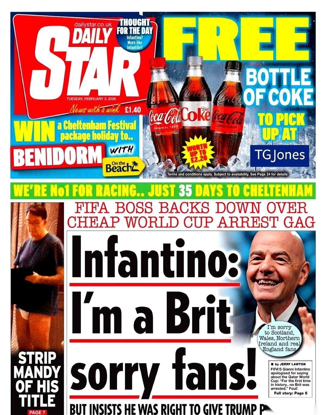 我勒个去，今天算是见识了什么叫“道歉的艺术”。
国际足联那个主席，因凡蒂诺，终于