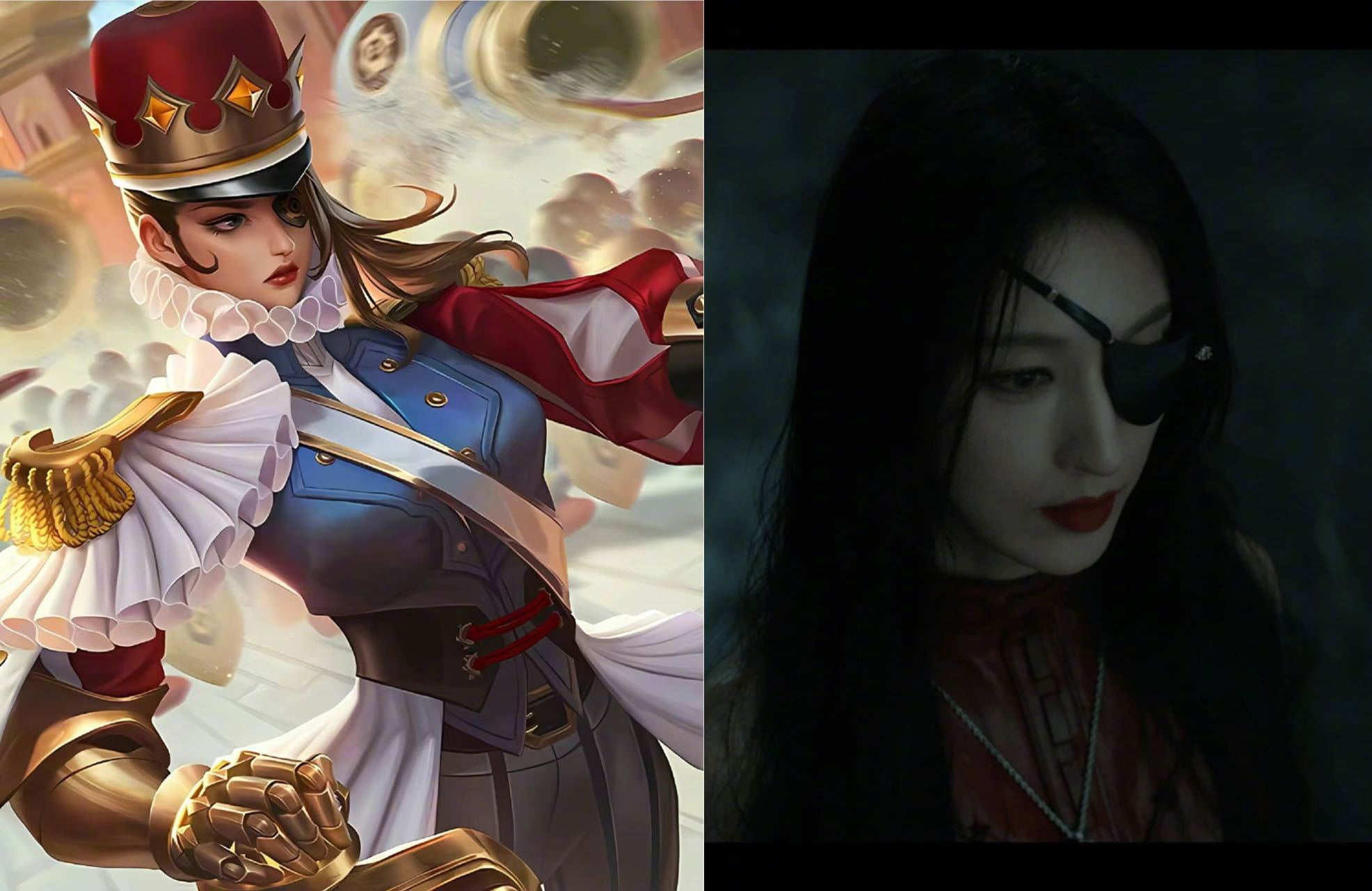 张俪 国服米莱狄 张俪的独眼风衣造型，简直是米莱狄本人吧！手里的道具权杖一拿，瞬