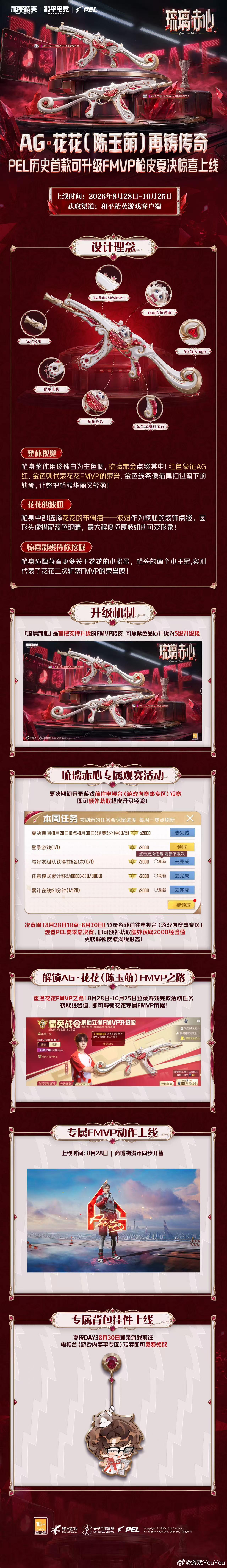 花花FMVP枪皮琉璃赤心和平精英琉璃赤心PEL首款可升级FMVP枪皮琉璃赤心来袭