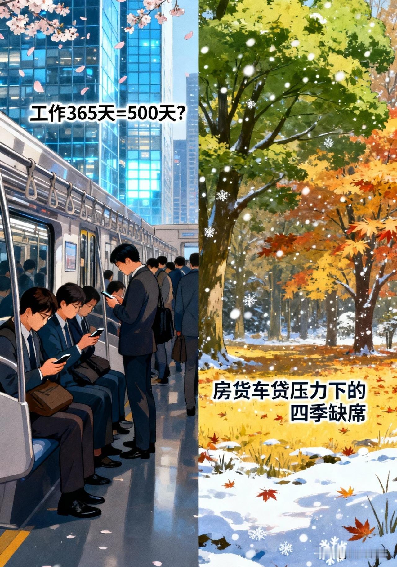 中国人工作时间太长了，一生被教育勤劳的中国人把365天过成500天，房货车贷的压