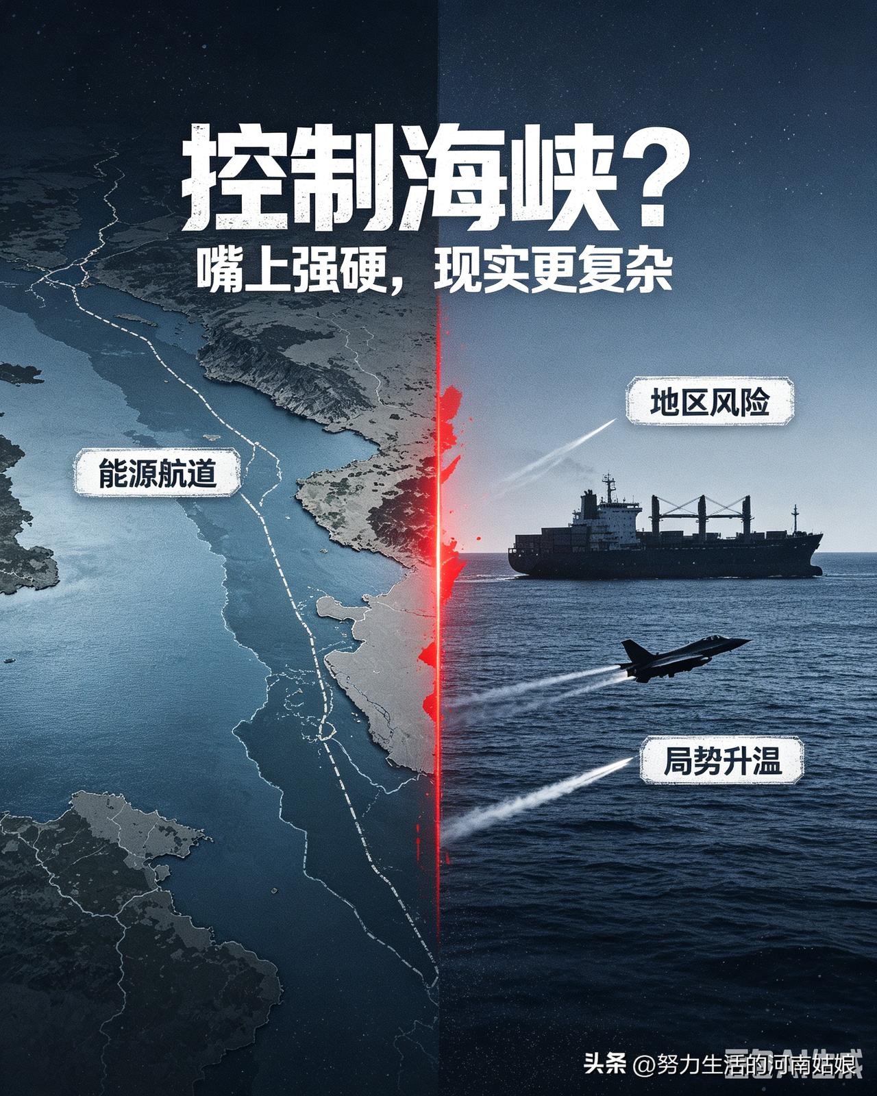 短短三天，特朗普两次对外放话，声称已经掌控霍尔木兹海峡。在我看来，话说得响亮，不