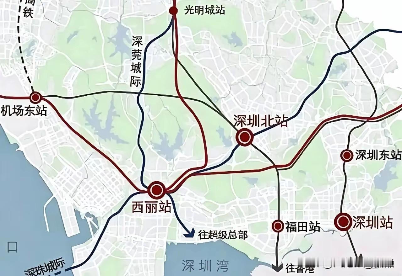 深圳西丽高铁站这步棋，下得是真够妙的。
 
现在从粤西坐高铁去深圳，绕广州南站那