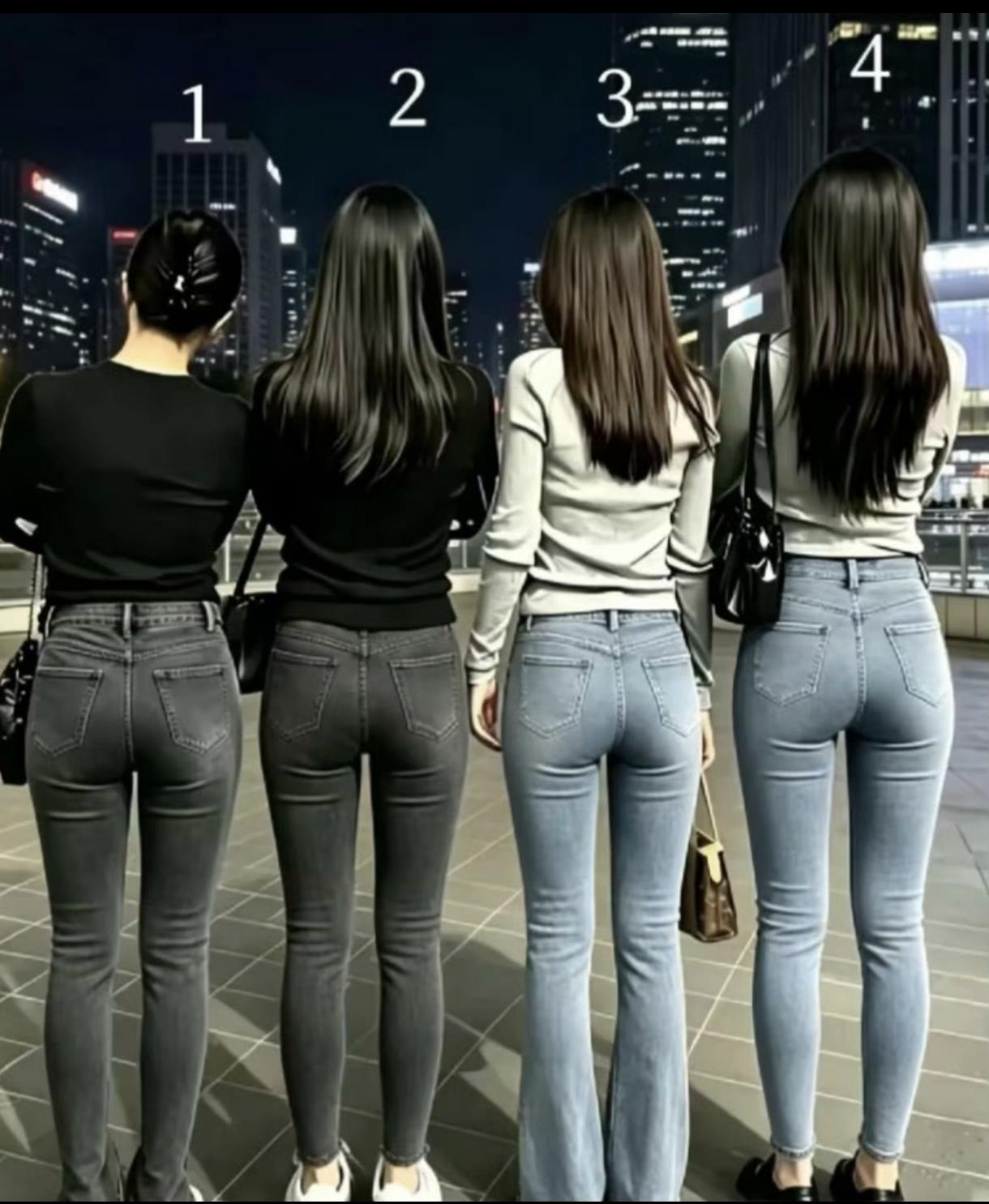 四位美女，有三位是宝妈，只有一个没生过孩子，你能看出来是谁嘛