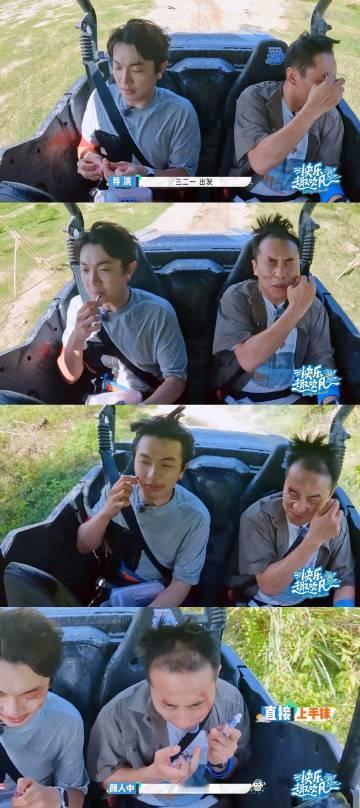 徐志胜复刻给李雪琴画腮红 哈哈！徐志胜又在节目里复刻给李雪琴画腮红名场面啦！坐在