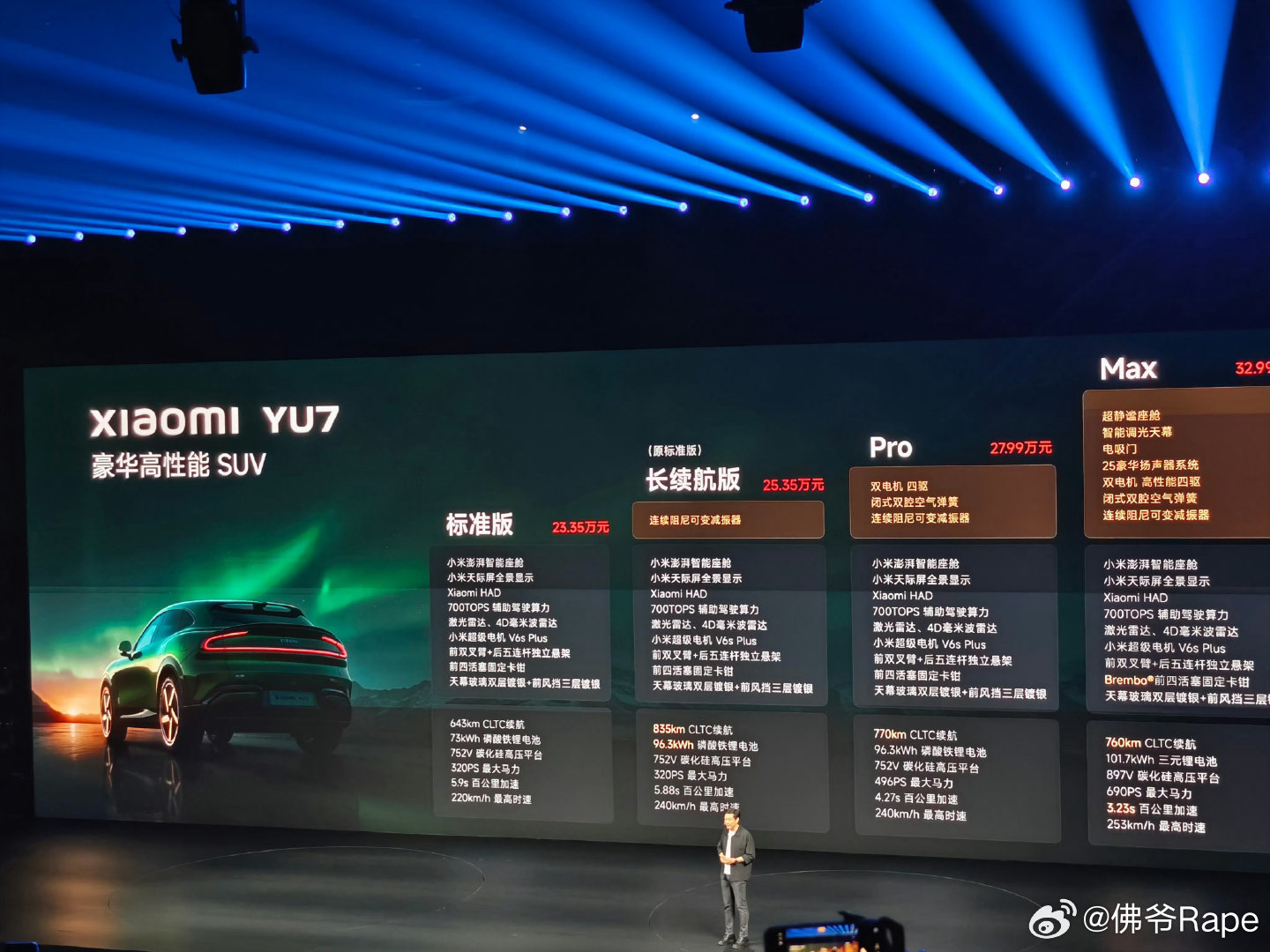 26年买小米还是买特斯拉小米YU7跟特斯拉Model Y差三万都是纯电车型，你会