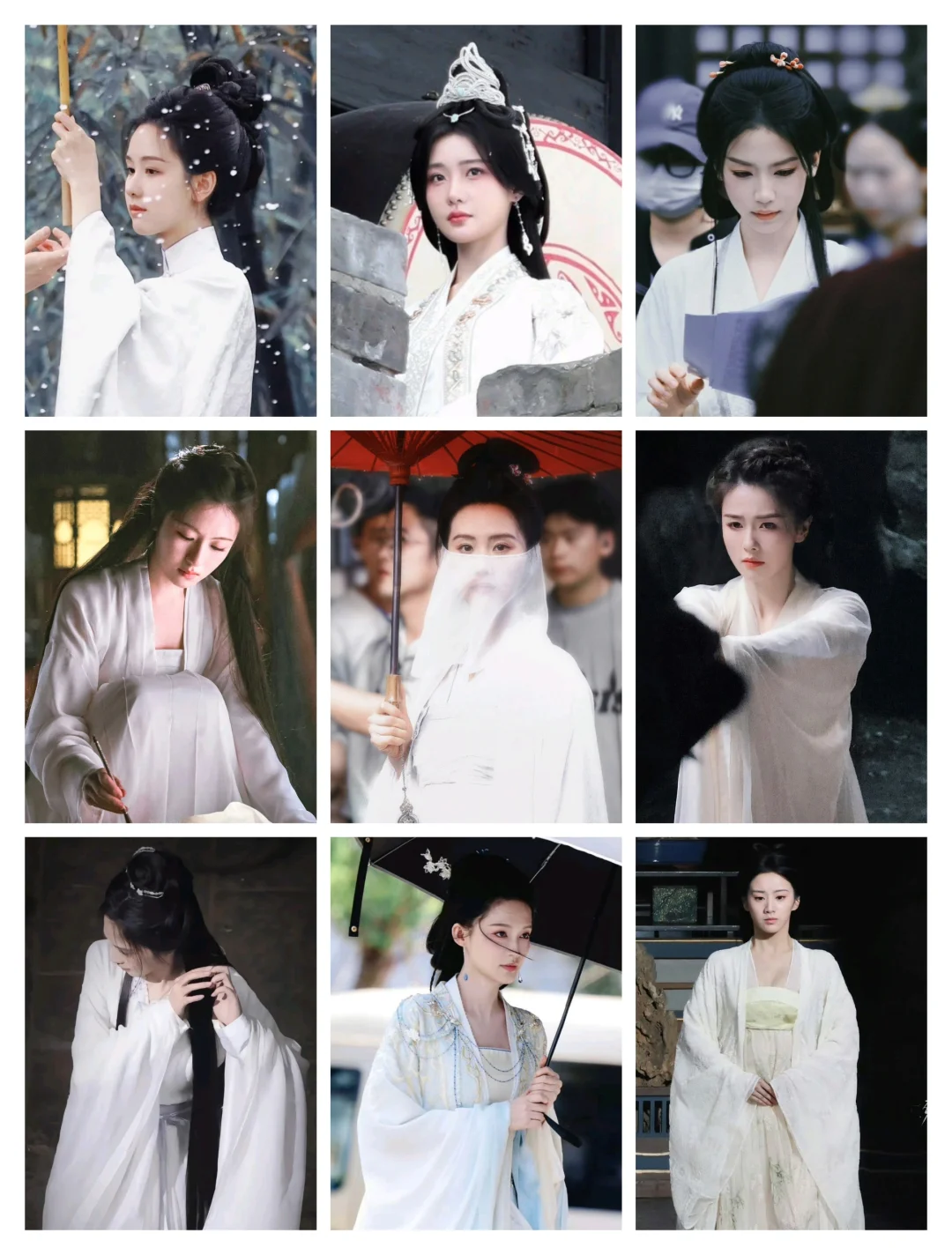 素衣胜雪的白衣造型