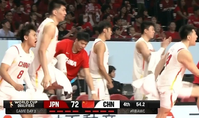 【#中国男篮87比80逆转日本男篮#】 男篮世亚预第一阶段第二窗口期，中国男篮在