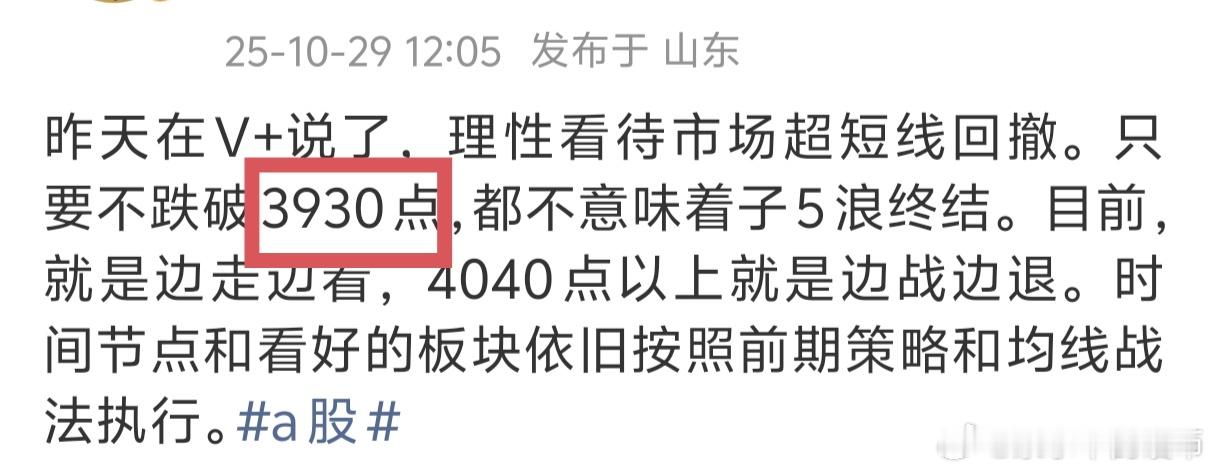 上周周评文章中指出预计本周初冲高后将出现回调，时间节点关注10月29日前后。从本