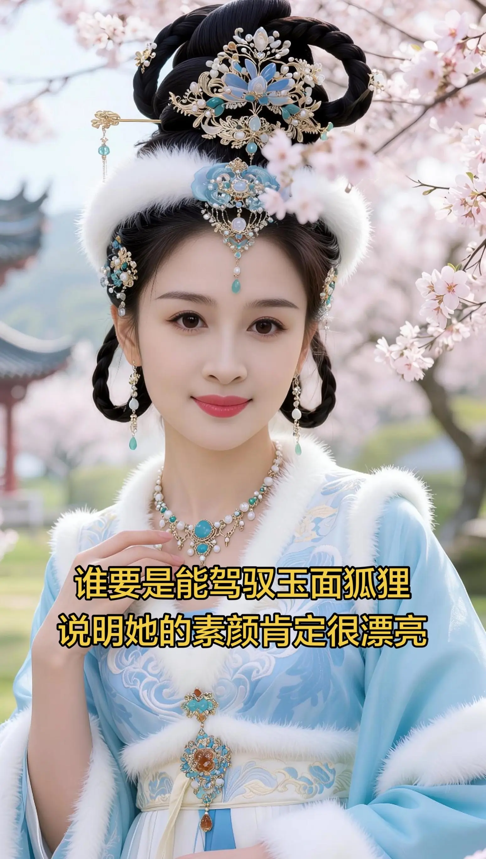 AI春日古风写真 随变ai随便玩 古风汉服美如画 西游记人物仿妆 玉面狐狸