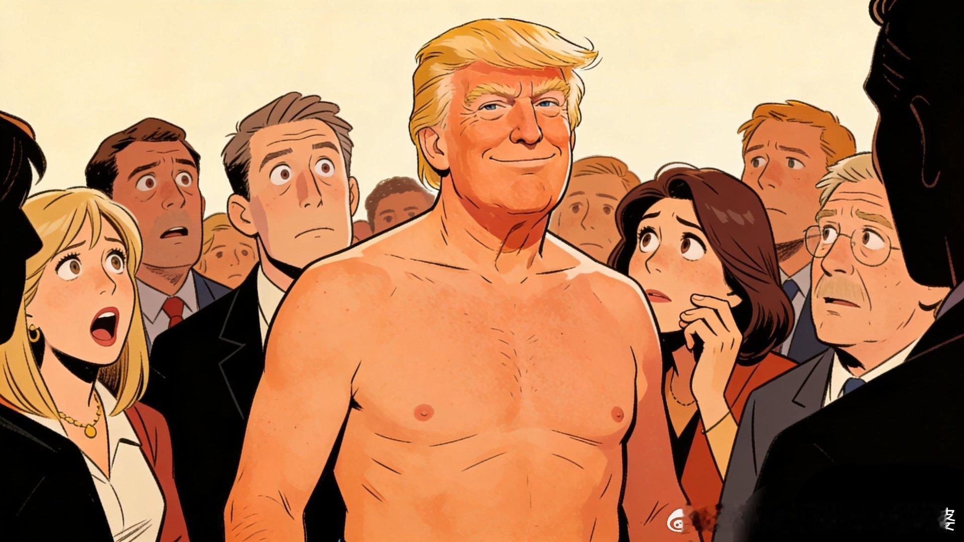 特朗普称自己犯了大错国王怎么能有错呢？错的都是新衣服，谁让它是透明的了，谁让别人