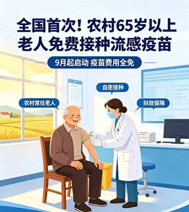 2、65岁老人流感疫苗免费是真的，别再被自媒体的噱头给误导