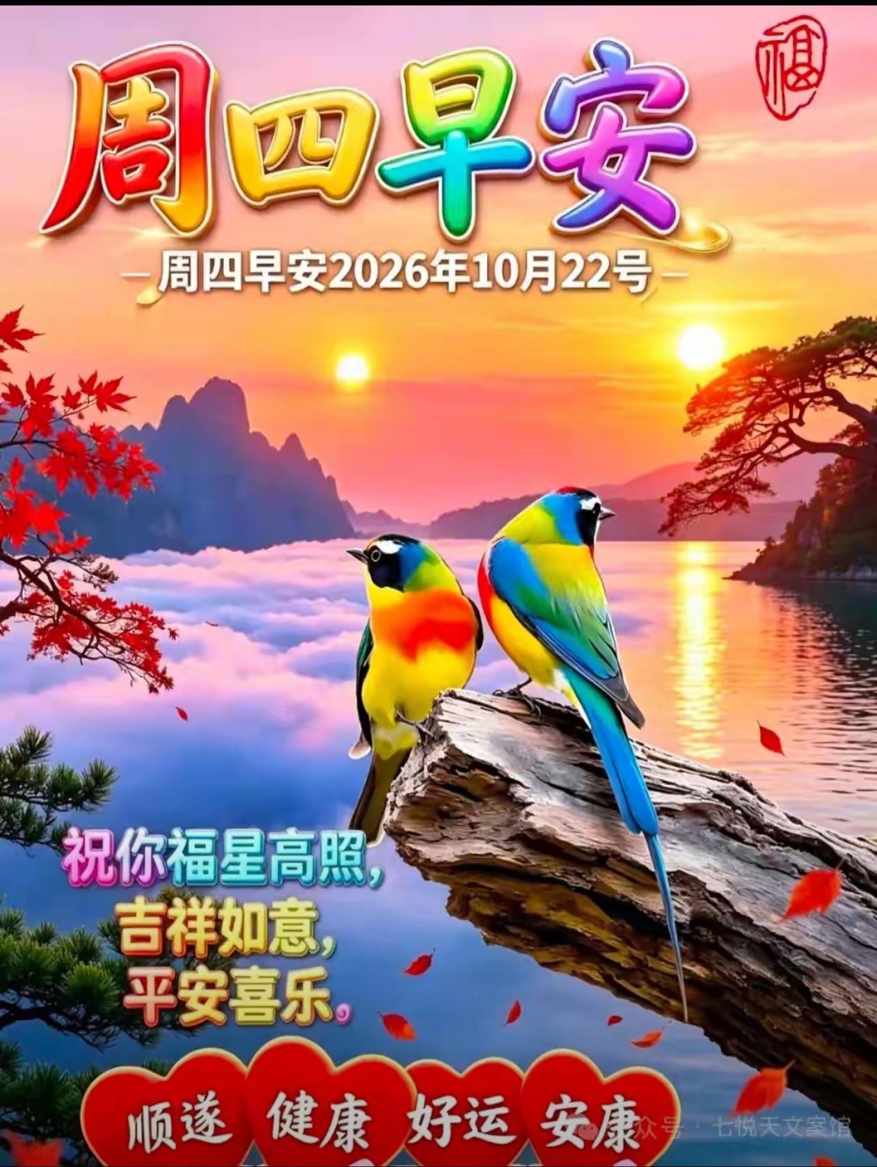 [福]周四问候，心若有从容意，一路秋日繁花伴吉祥[福]

🍁🌼菊香暗涌，辽阔